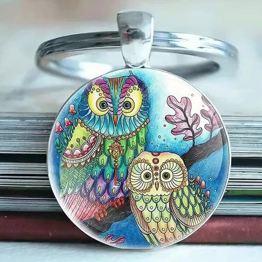 Stainless Steel OWL Keyring Keychain Accessory